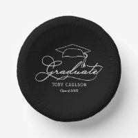 Chic Script Black Graduation