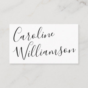 Chic Script Calligraphy Elegant Modern Monogram Business Card