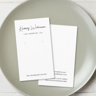 Chic Script Earring Display Card