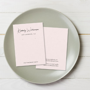 Chic Script Earring Pink Jewelry Display Card