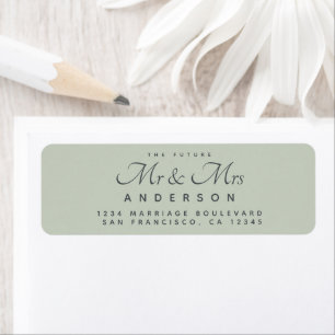 Chic Script Future Mr Mrs Wedding Address Return Address Label