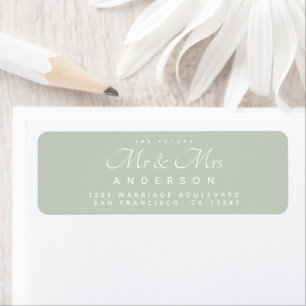 Chic Script Future Mr Mrs Wedding Address Return Address Label
