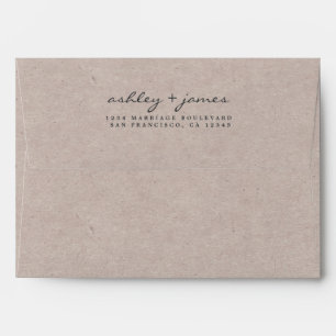 Chic Script Future Mr Mrs Wedding Return Address Envelope