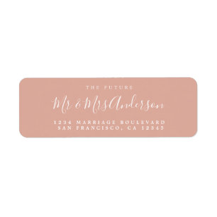 Chic Script Future Mr Mrs Wedding Return Address Return Address Label