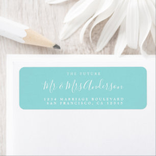 Chic Script Future Mr Mrs Wedding Return Address Return Address Label