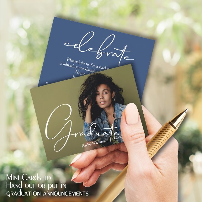Chic Script Graduate Photo Invitations (Creator Uploaded)