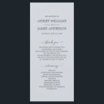 Chic Script Ice Blue Simple Minimal Wedding Program<br><div class="desc">Elegant minimal wedding program with off-black chic script calligraphy and modern typography on an ice blue background. Simply add your wedding program details. Exclusively designed for you by Happy Dolphin Studio. If you have any questions or requests, please contact us at happydolphinstudio@outlook.com. We're happy to help you make your wedding...</div>