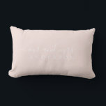 Chic Script Mr Mrs Pastel Pink Newlywed Monogram Lumbar Cushion<br><div class="desc">Chic, modern monogram pastel pink pillow with the text Mr and Mrs in white elegant script. Simply add your married name. Perfect luxury gift for the newlywed couple. Exclusively designed for you by Happy Dolphin Studio. If you need any help or matching products please contact us at happydolphinstudio@outlook.com. We're happy...</div>