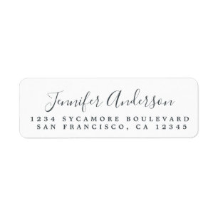 Chic Script Name Monogram Return Address Label