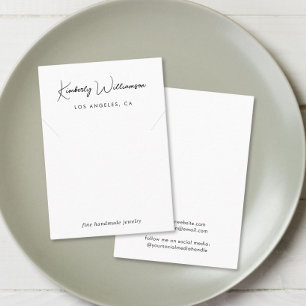 Chic Script Necklace Display Card