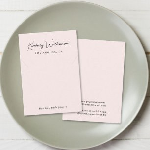 Chic Script Necklace Pink Jewellery Display Card