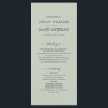 Chic Script Pastel Green Simple Minimal Wedding Program<br><div class="desc">Elegant minimal wedding program with off-black chic script calligraphy and modern typography on a pastel green background. Simply add your wedding program details. Exclusively designed for you by Happy Dolphin Studio. If you have any questions or requests, please contact us at happydolphinstudio@outlook.com. We're happy to help you make your wedding...</div>