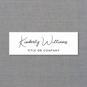 Chic Script Professional Name Tag