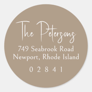 Chic Script Return Address Label