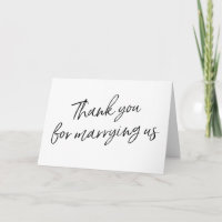 Chic Script "Thank you for marrying us"