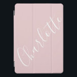 Chic Script Typography Personalised Pink   iPad Pro Cover<br><div class="desc">Chic Script Typography Personalised Pink iPad Cover</div>