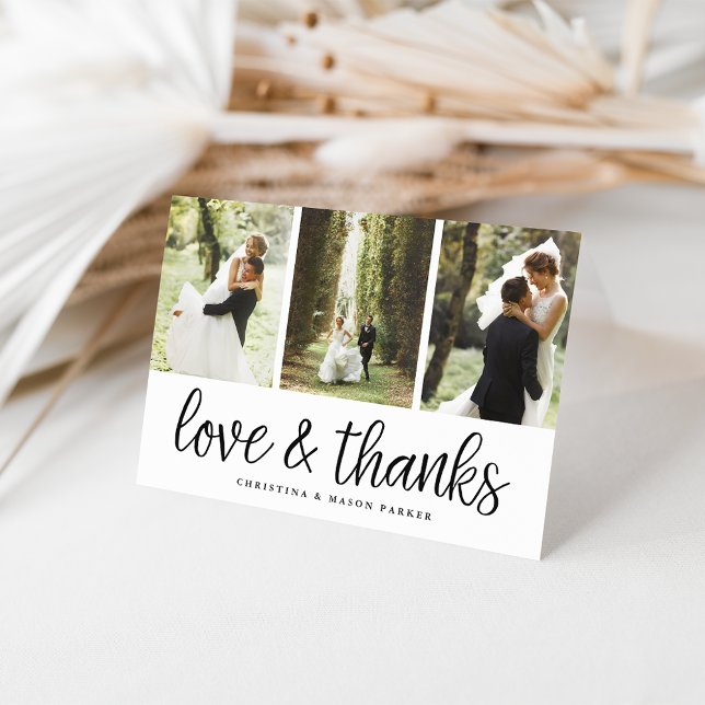 Chic Script | Wedding Photo Collage Thank You (Creator Uploaded)