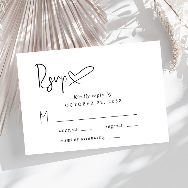 Chic Script Wedding RSVP Card (Creator Uploaded)