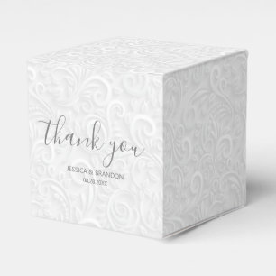Chic Script Wedding Thank You Favour Box