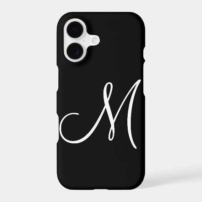 Chic Script White Initial Black (Back)