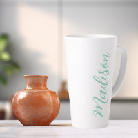 Chic Seafoam Green Name Handwritten Script Custom