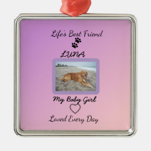 Chic Seasonal Companion Keepsake Metal Ornament