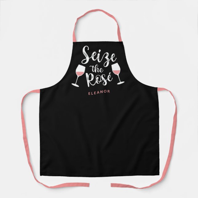 Chic Seize the Rosé Add Name Apron (Front)