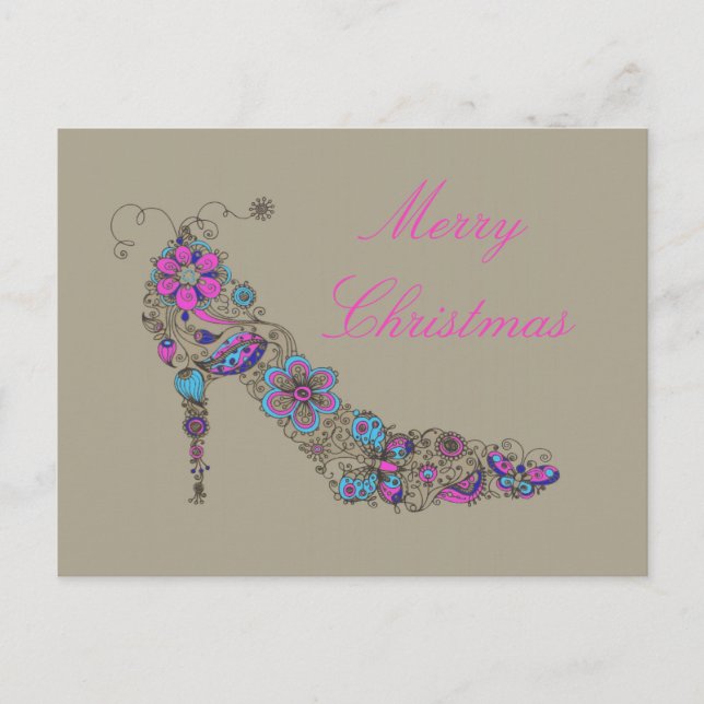 Chic Shoe Christmas -Postcard / RSVP / Invitations (Front)