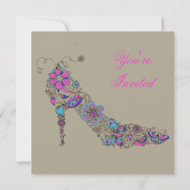 Chic Shoe ~ Invitations (Front)
