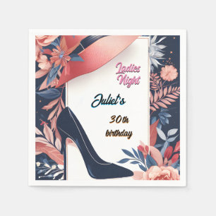 Chic Shoe Stylish Adult Ladies Night 30th Birthday Napkin
