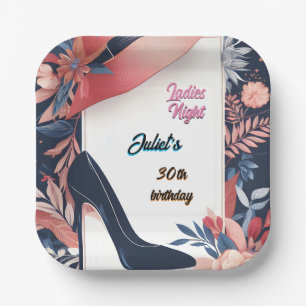 Chic Shoe Stylish Adult Ladies Night 30th Birthday Paper Plate