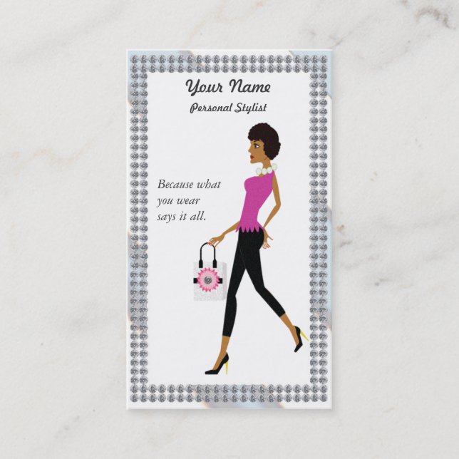 Chic Shopper, Personal Shopper Business Card (Front)