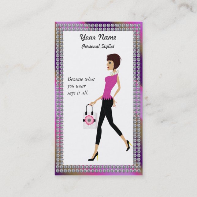Chic Shopper, Personal Shopper Business Card (Front)