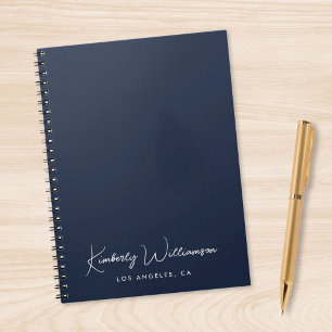 Chic Signature Script Blue Notebook