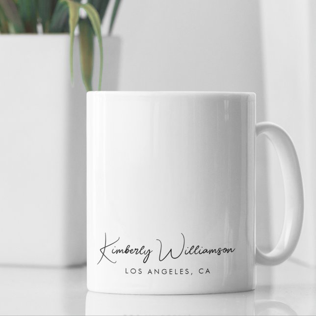 Chic Signature Script Business Coffee Mug (Empower your name in our signature script as your logo and brand identity)