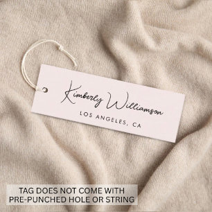 Chic Signature Script Pink Hang Tag