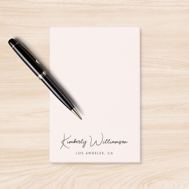 Chic Signature Script Pink Post-it Notes (Creator Uploaded)