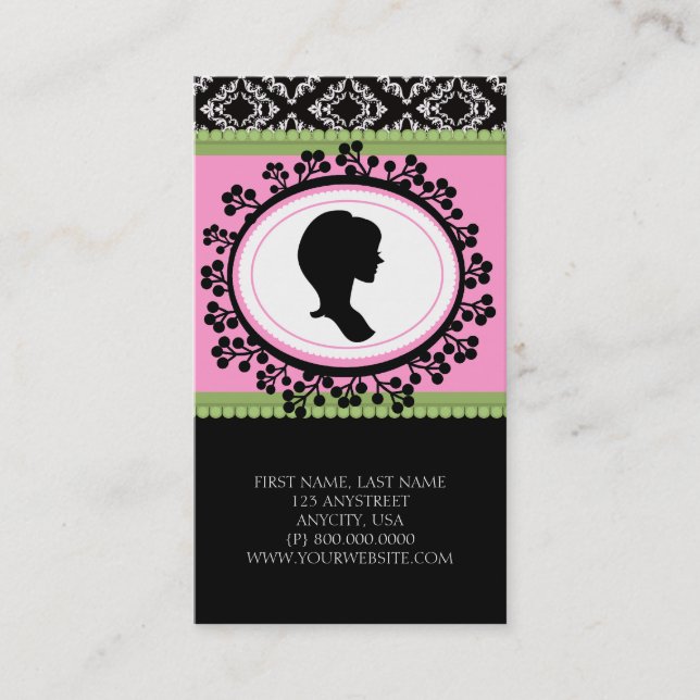 Chic Silhouette Business Cards (Front)