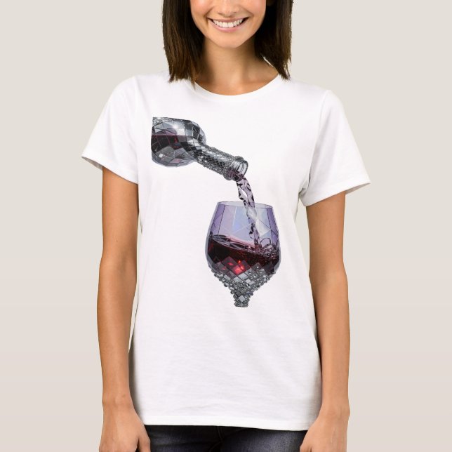 Chic Silver ABSTRACT ART Design T-Shirt (Front)