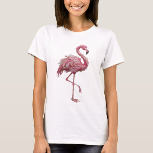 Chic Silver FLAMINGO Text Design T-Shirt