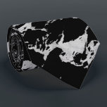 Chic Silver Foil Black Marble Neck Tie<br><div class="desc">Elegant, Chic Silver Foil Marble Necktie with a larger pattern trendy black marble and soft faux silver foil style marble veins running throughout. The pattern can be resized for a variety of looks. Perfect for your wedding, elegant affair, or chic aesthetic. Please contact us at cedarandstring@gmail.com if you need assistance...</div>