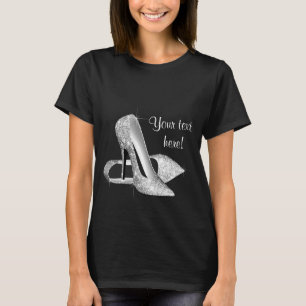 Chic Silver High Heel Shoe T-Shirt