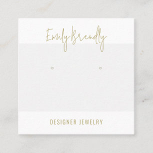 Chic Silver Jewelry Earring Display Business Card