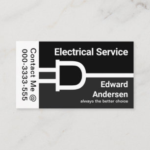 Chic Simple Electrical Plug Connection Business Card