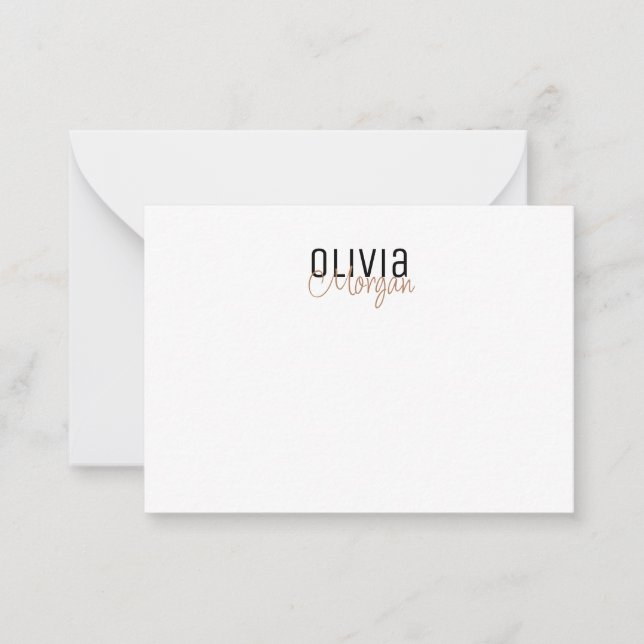 Chic Simple Font Duo Card (Front)