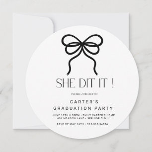 chic simple grd,Elgante Minimalist black and white Invitation