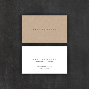 Chic Simple Minimalist Kraft Paper Business Card