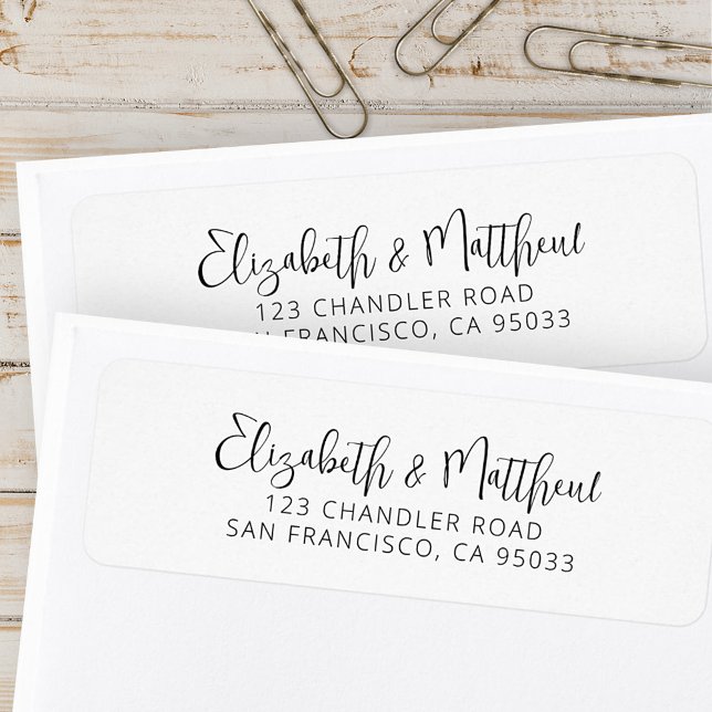 Chic Simple Modern Elegant Script Return Address Label (Creator Uploaded)