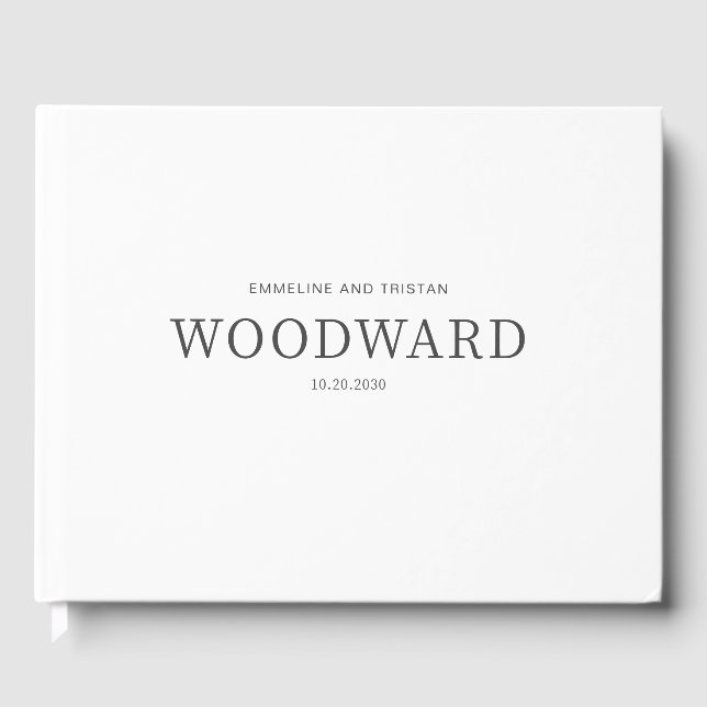 Chic Simple Wedding Guest Book (Front)