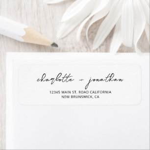 Chic Simple Wedding Return Address Label